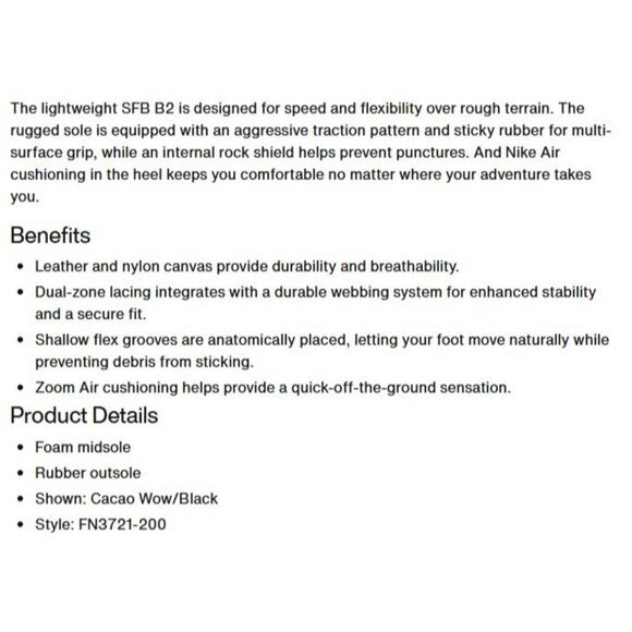 Nike SFB B2 Realtree Camo Boots Cacao Wow/Black FN3721-200 Men's 7 New with Tag - Picture 8 of 12